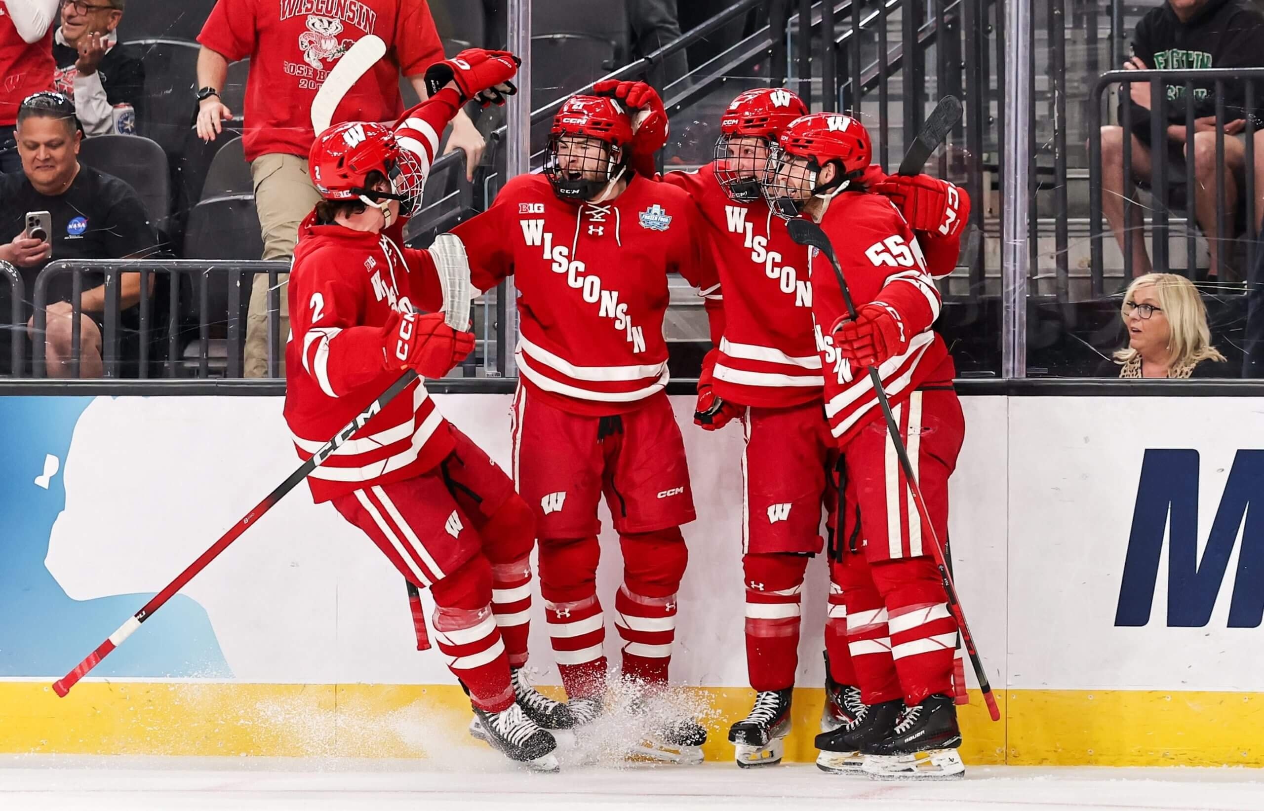 Wisconsin Upsets North Dakota 2-1 to Reach NCAA Frozen Four Final