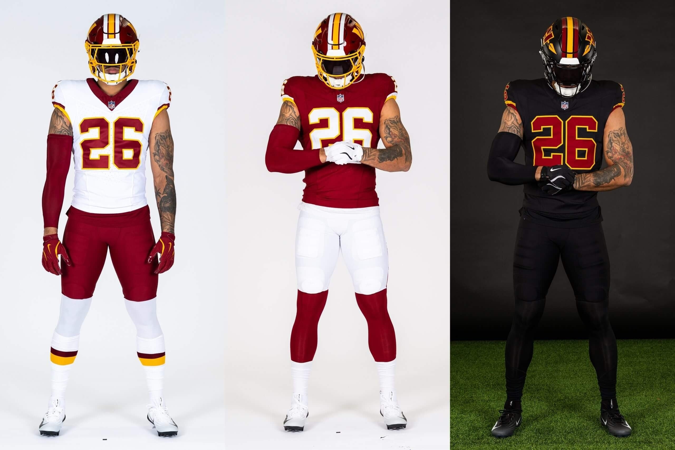 Washington Commanders Unveil New Uniforms: Retro White Jerseys, Burgundy Pants, Gold “W” Helmet and Updated Logo