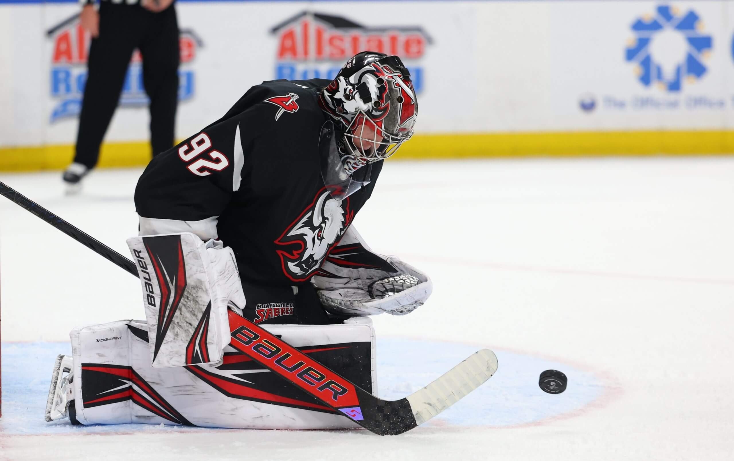 Colten Ellis steps in to help Sabres maintain division lead with 37-save shutout